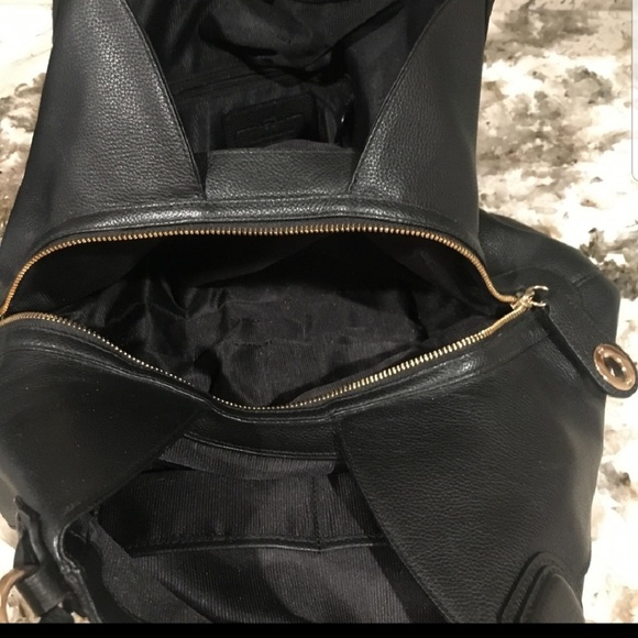 Coach Black Pebbled Leather Shoulder B8ag - Picture 2 of 5